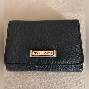 Tahari trifold wallet, identity protect lining.
